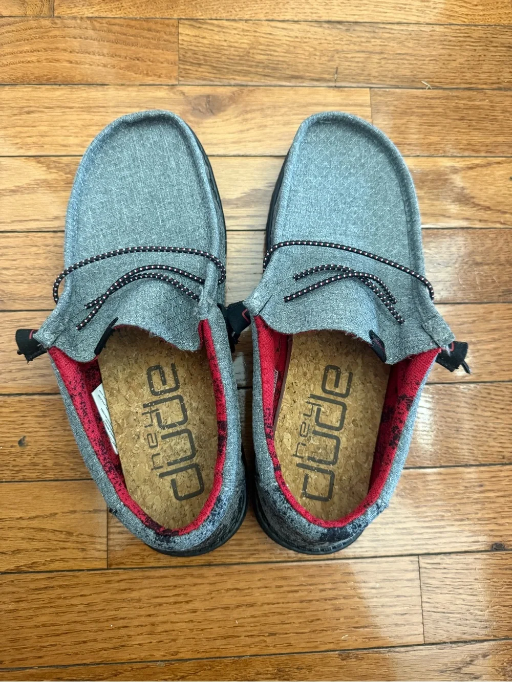 Men's Grey Hey Dude Slip-On Shoes size 9 men